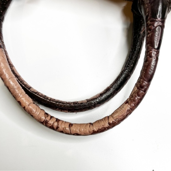 Brahmin | Vivian Sable Pennfield Ombré Pearlescent Leather Satchel Handbag - Picture 8 of 9